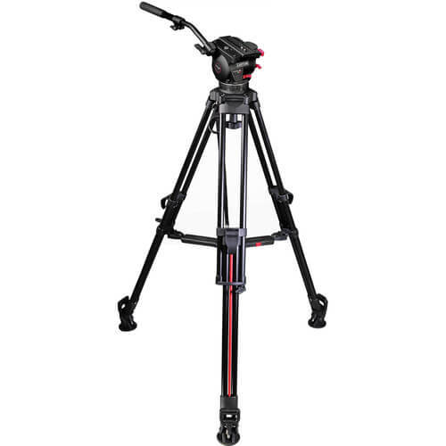 קיט ראש וידאו מקצועי Focus 10 עם חצובת סיבי פחמן 2 שלבים Cartoni L507 SDS