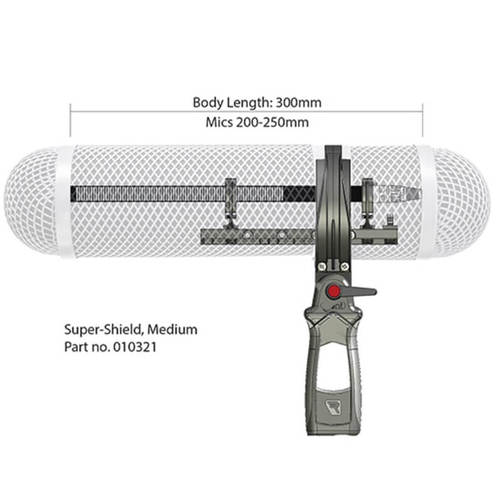 מגן רוח צפלין בינוני למיקרופונים Rycote Super-Shield