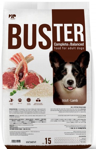 באסטר מזון לכלבים על בסיס כבש 15 ק&quot;ג Buster