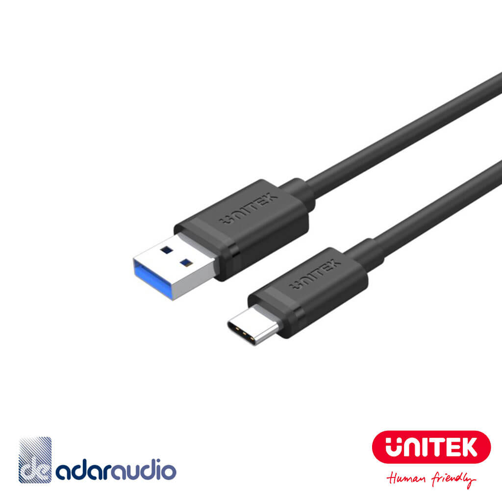 כבל USB-A ל-USB-C מהיר 5Gbps באורך 1 מטר UNITEK Y-C474BK
