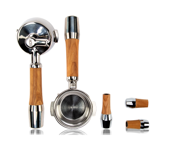 Olive wood handle set with lever valves-סט ידיות מעץ זית ECM
