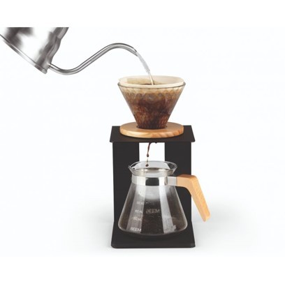 פור אובר מהודר של BEEM משולב עץ לקפה פילטר