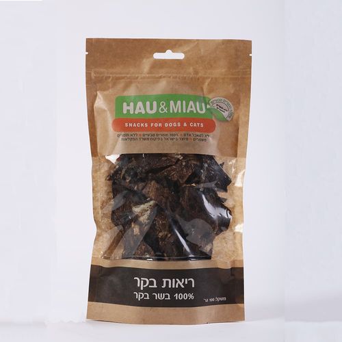 חטיף ריאות בקר 70 גרם לכלבים חטיף טבעי לעיסה