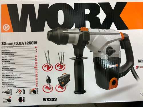 פטישון קידוח וחציבה 1250W + אביזרים WX333