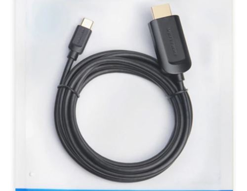 כבל USB TYPE C זכר ל-HDMI זכר באורך 1.5 מטר איכותי מוזהב