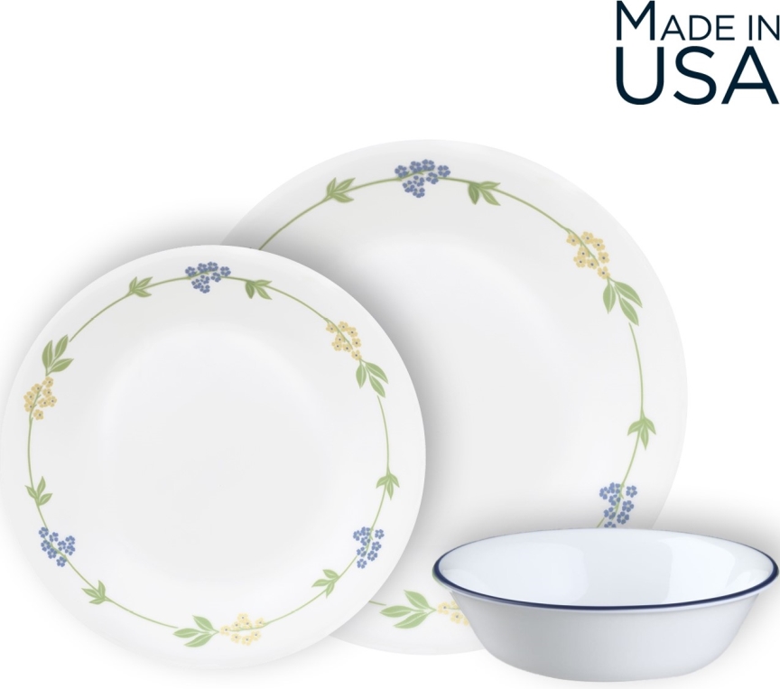 סט צלחות 18 חלקים קורנינג סיקרט גרדן | Corning Ware Secret Garden