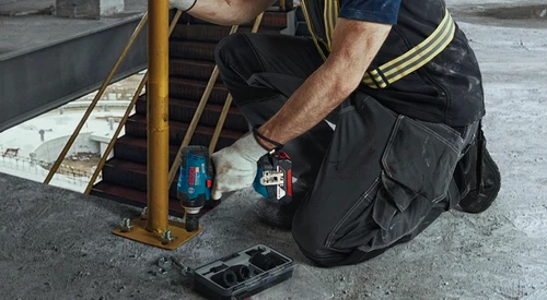 גוף מפתח רטיטה נטען בראשלס BOSCH GDS 18V 400 EC