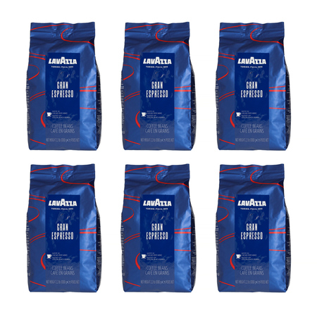 6 ק"ג פולי קפה לוואצה - lavazza gran espresso