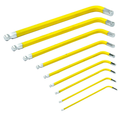 סט אלן ארוך כדורי 9יח 1/16-3/8 ROLSON