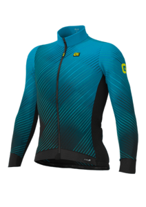 חולצה ארוכה לרכיבת אופניים לגברים ALE PRS STORM JERSEY שחור-טורקיז מחממת ומנדפת