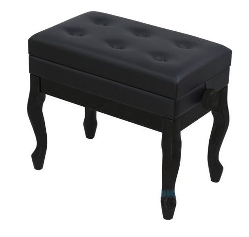 כסא פסנתר שחור עם תא אחסון מבית ליגאטו Legato LPB70BK