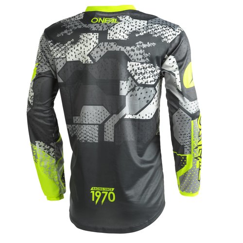חליפת ילדים אוניל אפור / צהוב - ONEAL ELEMENT CAMO V22 YOUTH 