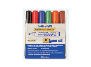 סט טושים מחיקים ארטליין 519 - 6 צבעים Artline