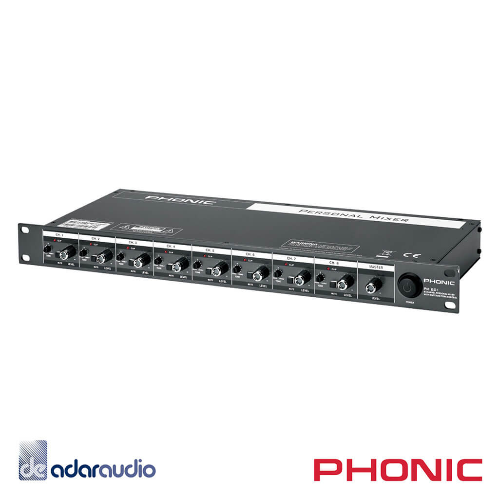 מיקסר 19" PHONIC PM 801