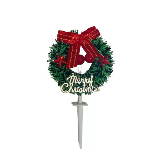 טופר Merry Christmas זר ירוק עגול