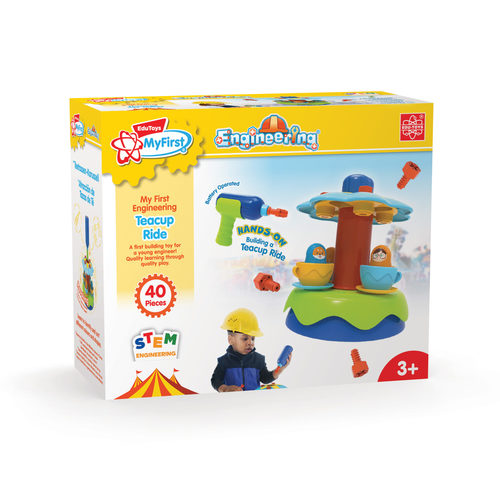 מרכיבים קרוסלת כוסות תה! משחק הרכבה עם מברגה חשמלית למהנדסים הצעירים מבית EDU TOYS