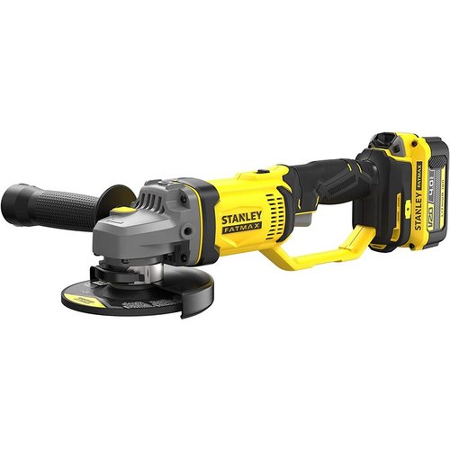  ‏משחזת זווית Stanley SFMCG400M2K-QW עם 2 סוללות מטען ומזוודה 