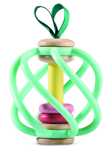 רעשן אחיזה עם נשכן סיליקון - תפוח