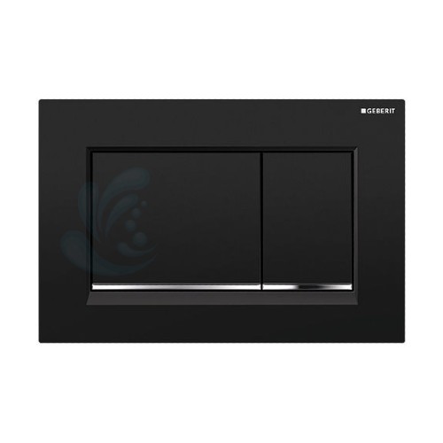 GEBERIT | לחצן ניאגרה סמויה גבריט סיגמה SIGMA 30 | שחור פס ניקל | 