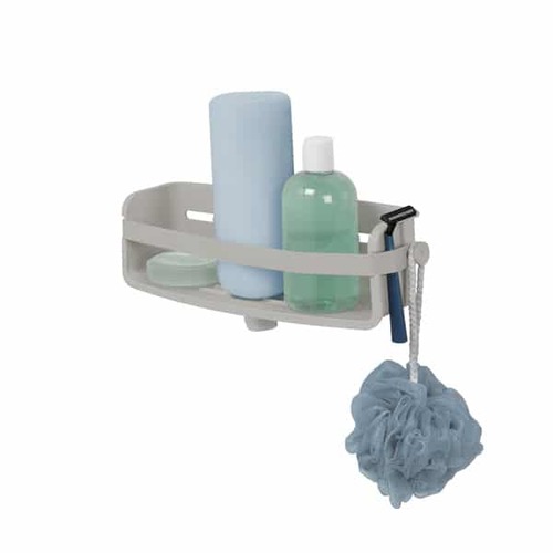 מדף ישר אפור לאמבטיה אומברה | UMBRA Flex Gel 