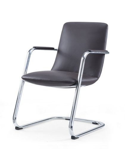 כסא אורח מפואר דגם  CHAIREXPRESS DESIGN ריפוד ד.עור שחור מסדרת המותג ang75