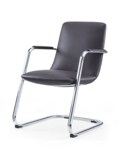 כסא אורח מפואר דגם  CHAIREXPRESS DESIGN ריפוד ד.עור שחור מסדרת המותג ang75