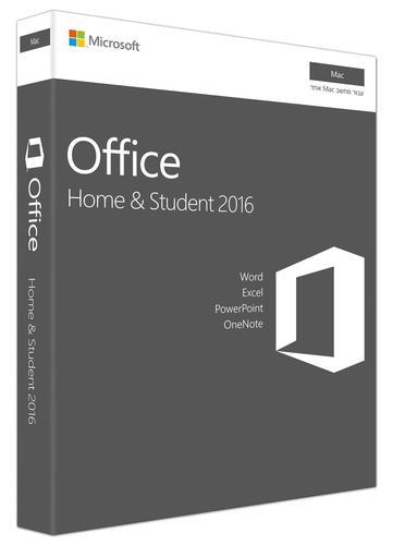 Office Mac Home Student 2016 Hebrew Medialess