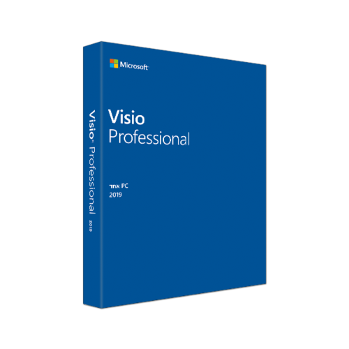 Visio Pro 2019 Win Hebrew Medialess - FOR WIN 10 ONLY