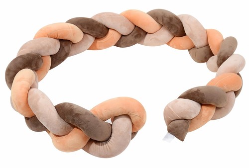 נחשוש צמה מעוצב ועבה 100% כותנה - חרדל במדבר