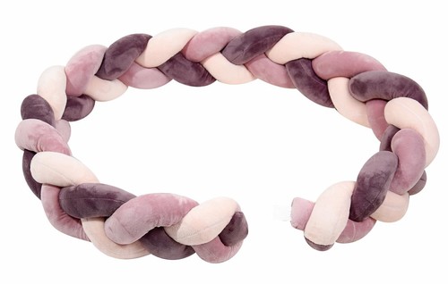 נחשוש צמה מעוצב ועבה 100% כותנה - אהבה בסגול