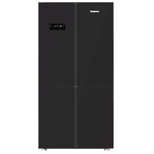 מקרר 4 דלתות 535 ליטר דגם Blomberg KQD1621GB  זכוכית שחורה