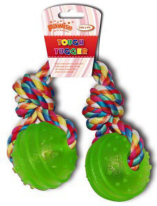 צעצוע לכלבים pawise כדורים 2 עם חבלים