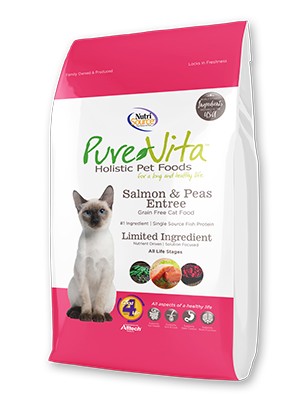 נוטרי סורס pure vita אוכל לחתולים סלמון נטול דגנים 3 ק"ג