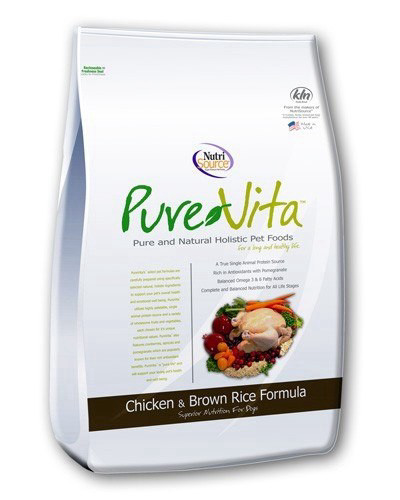 נוטרי סורס pure vita אוכל לכלבים עוף ואורז חום 2.2 ק
