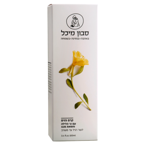 קרם פנים עם חמאת מנגו ונר הלילה 100 מ