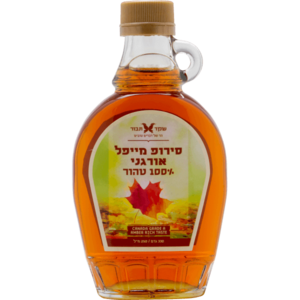 סירופ מייפל 100% טהור אורגני - 250 גרם שקד תבור 