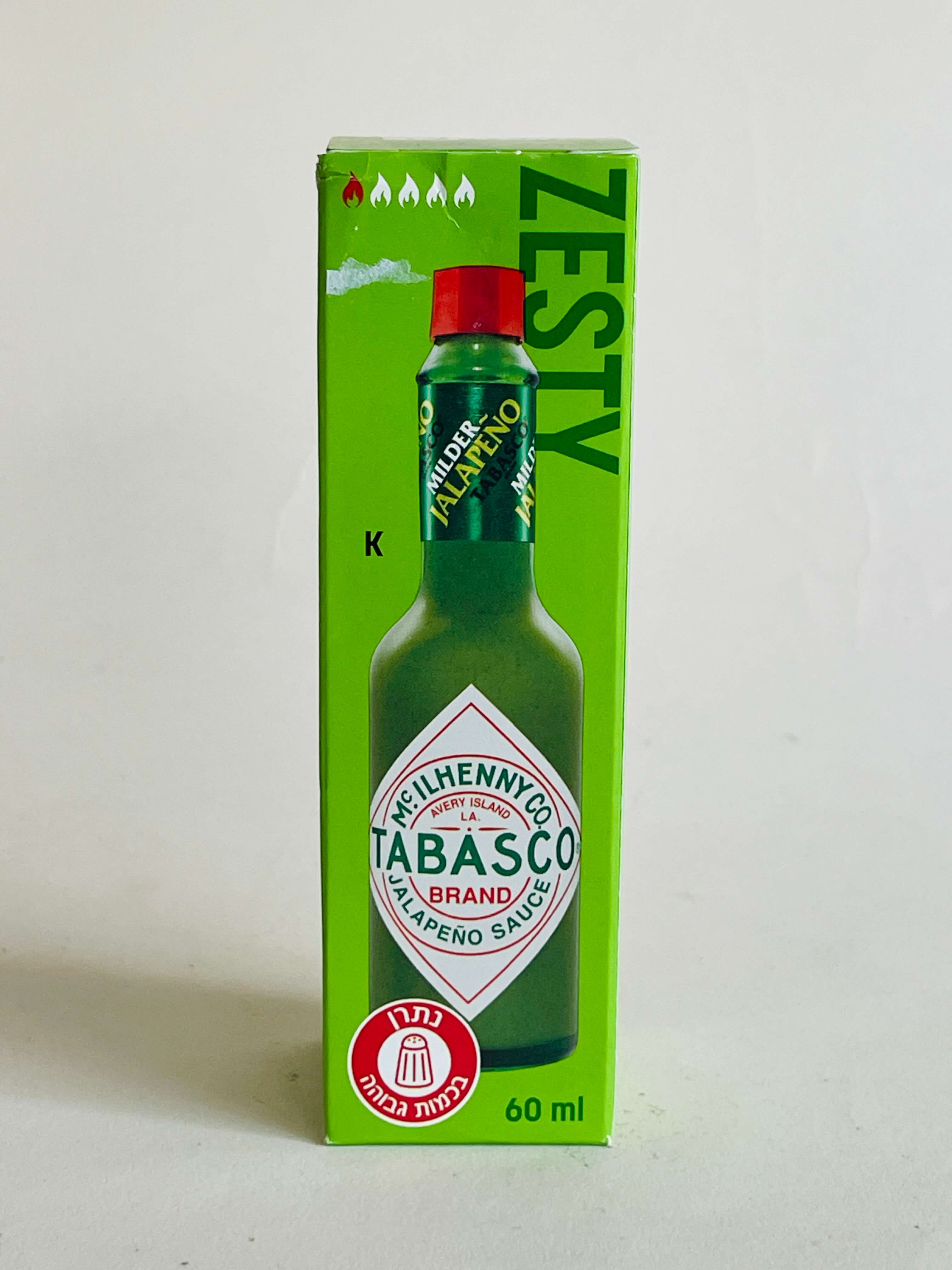 רוטב טבסקו על בסיס פלפל ירוק חריף 60 מ"ל - TABASCO