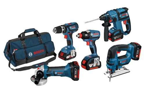 סט 5 כלים Professional 18V- Li כולל 2 סוללות 5AH מבית BOSCH