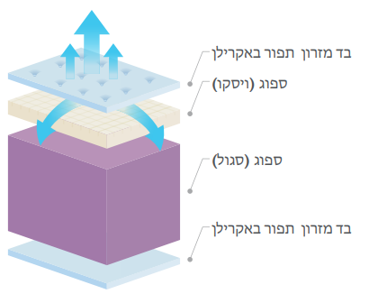 מזרון ספוג זוגי דגם פיקאסו