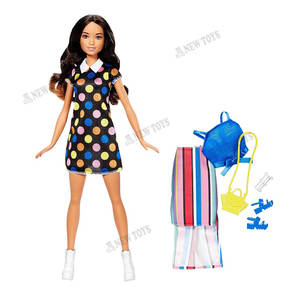 ברבי בובה + צבגדים -Barbie Fashions Brunette Doll