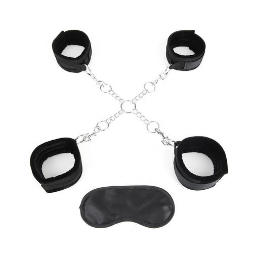 סט אזיקי ידיים ורגליים איכותיים מבד   Lux Fetish Hogtie set