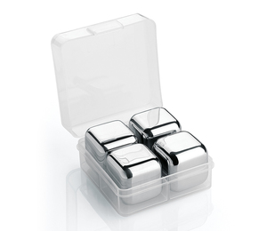 סט 4 קוביות קרח STEEL cooling cubes