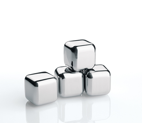 סט 4 קוביות קרח STEEL cooling cubes