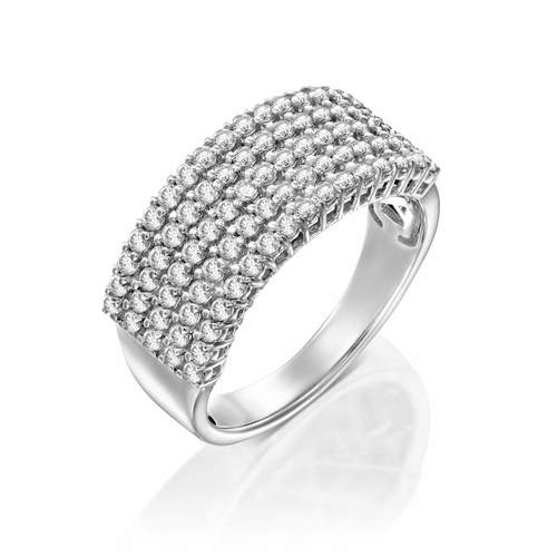 טבעת יהלומים 1.0ct מזהב 14K