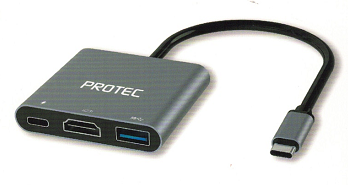 מולטיפורט Protec DM117 USB-C קומפקטי