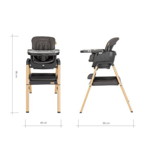 כיסא אוכל Tutti bambini NOVA צבע OAK GREY