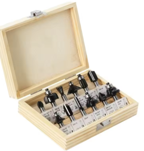 סט 12 יחידות כרסומי עץ 1/4