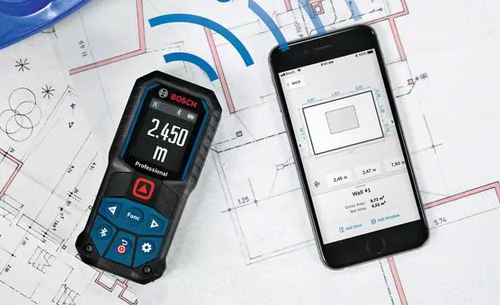 מד טווח לייזר GLM 50-27C עם Bluetooth קרן אדומה BOSCH