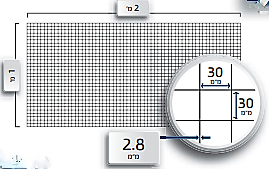 רשת מולחמת 30*30 מ''מ