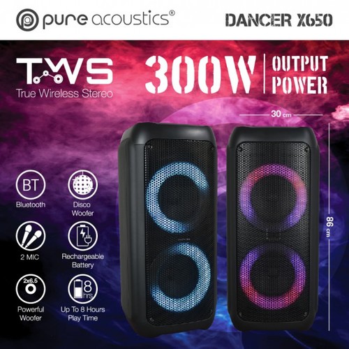  ‏בידורית קריוקי Pure Acoustics Dancer X650